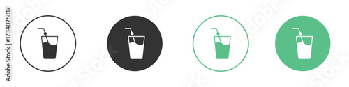 Drink icons concepts. black sign set