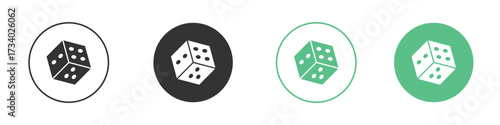 Dice icons concepts. black sign set