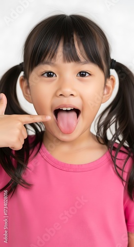 Cute Girl Sticking Out Tongue.