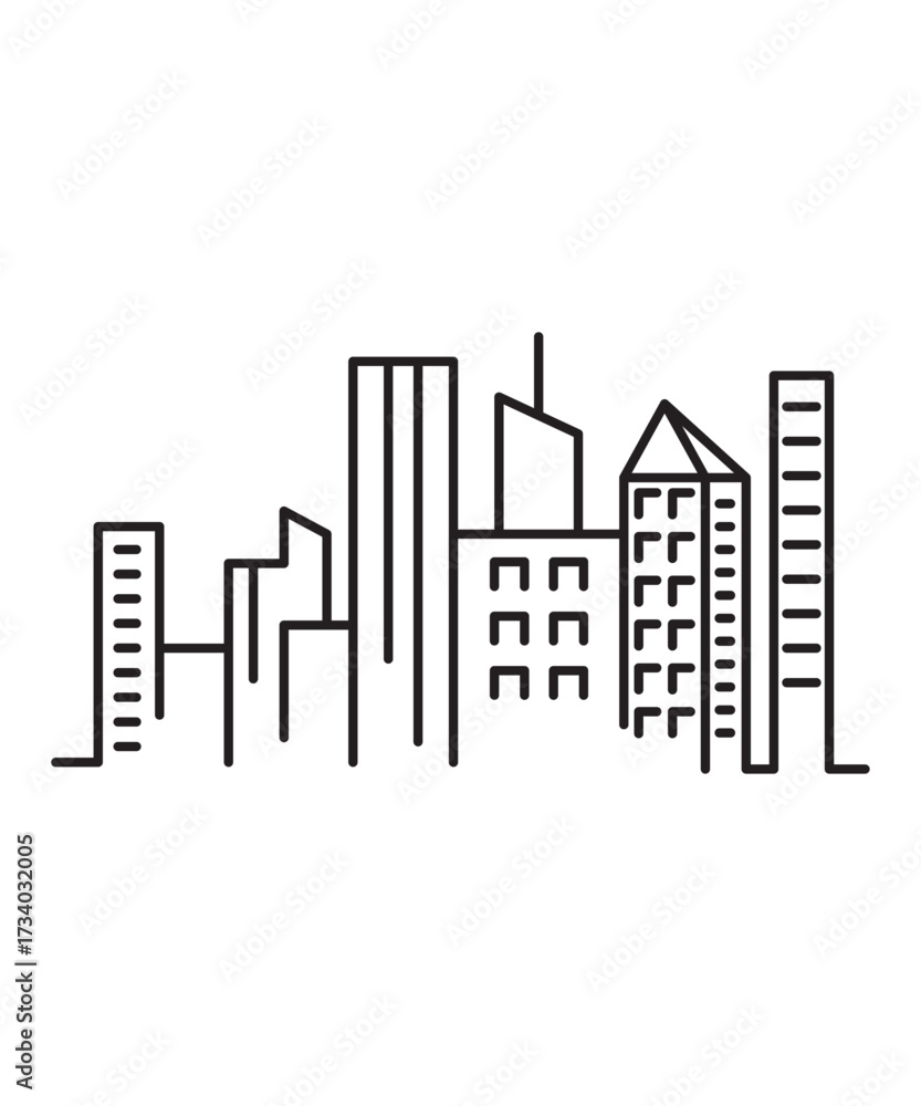 Obraz premium city icon, vector best line icon.