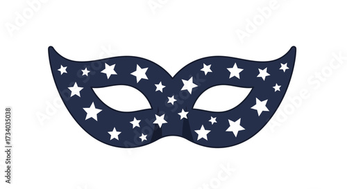 Elegant masquerade mask adorned with celestial star patterns invoking mystery and allure