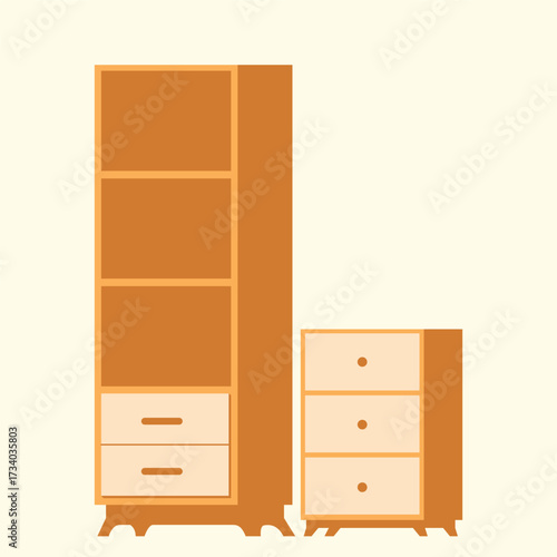 Home Interior wardrobe with drawers