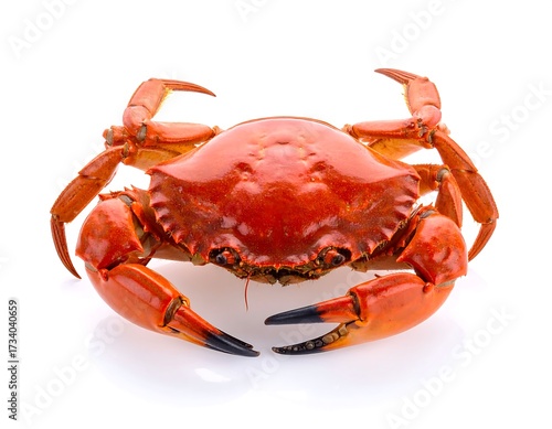 Red crab, whole, isolated on white