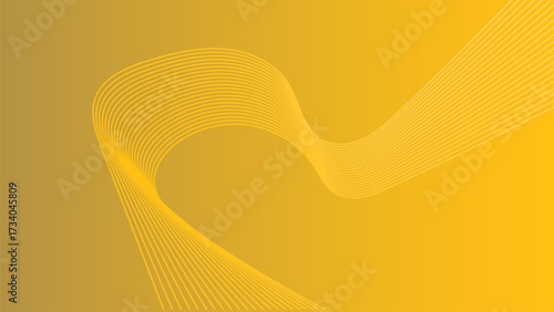 Dynamic abstract design featuring flowing yellow lines on gradient background, creating sense of movement and energy. composition is modern and visually engaging