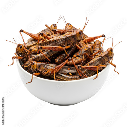 Wallpaper Mural Bowl of chapulines : Mexican grasshoppers a crunchy and seasoned snack highlighting unique cuisine and culinary traditions Torontodigital.ca