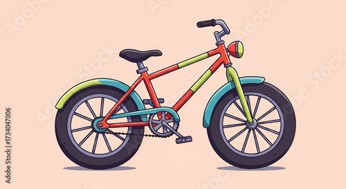 bicycle on a white background