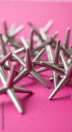 Small Metal Star-Shaped Decorations.