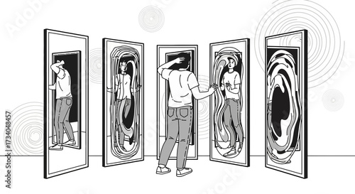 Navigating Identity Through Reflections: A Conceptual Exploration of Self and Perception