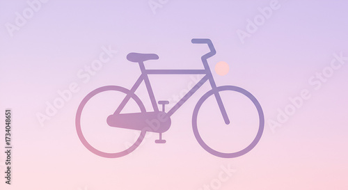 pink bicycle vector illustration