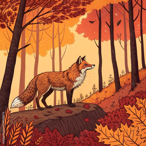 fox in the woods