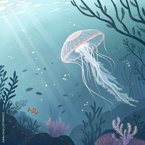 jellyfish in the sea