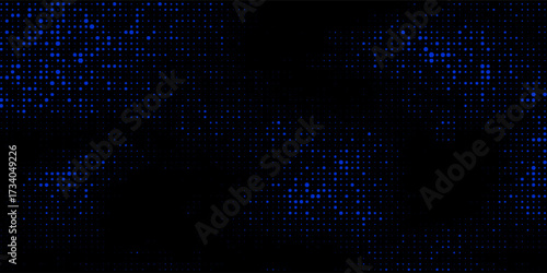 Led screen light background texture with pixel pattern. Digital tv display wall panel in blue, pink and purple gradient. Abstract bright television videowall grid vector design template with circle