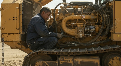Heavy Equipment Mechanic: Servicing a Bulldozer Engine