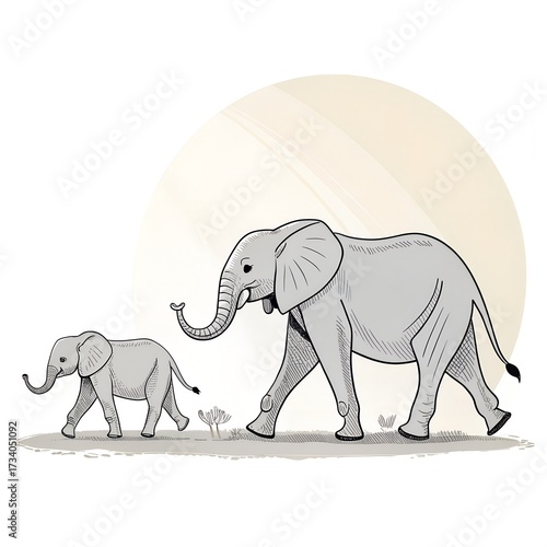 elephant cartoon illustration