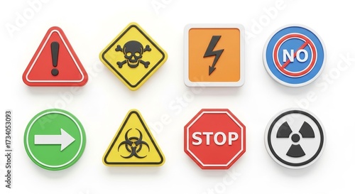 Free Download Safety first with these vibrant warning icons, perfect for modern presentations, websites, and educational resources, ensuring clarity and visual impact - GFXLoad