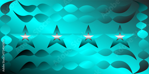 Green geometric pattern, comic background