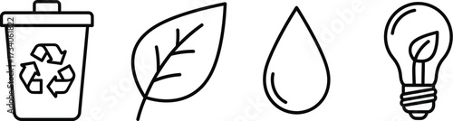 Vector art of recycle and eco icons set