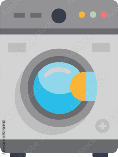 Washing machine icon displayed on a clean white background, symbolizing laundry services or home appliances.