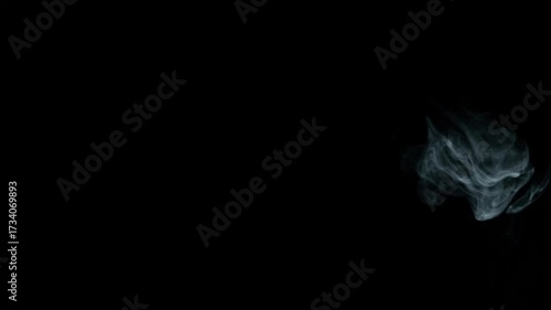 White smoke effect on black background