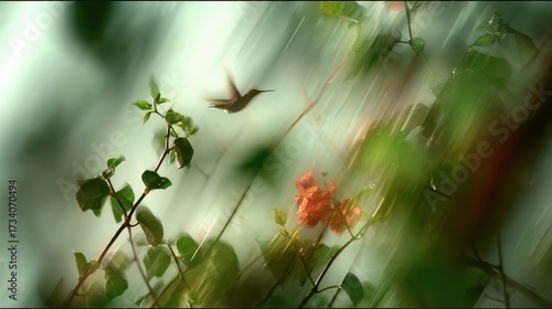 Hummingbirds Dance - A Moment of Natures Grace in Motion.