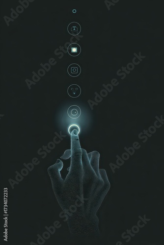 Illuminated Touch - Navigating the Digital Interface with Precision.