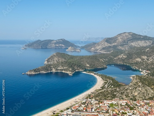 Fototapeta Naklejka Na Ścianę i Meble -  view of the bay of oludeniz turkey 
