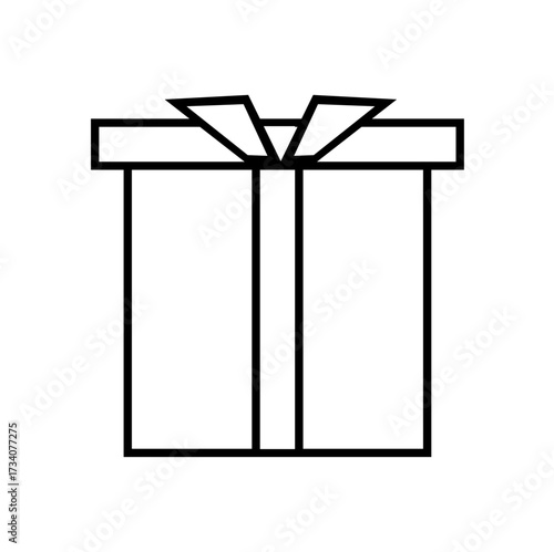 outline of gift box illustration