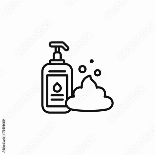 foaming soap icon sign vector
