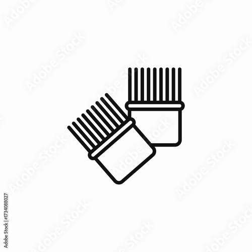 hair rollers set icon sign vector