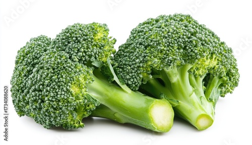 Fresh broccoli florets close-up