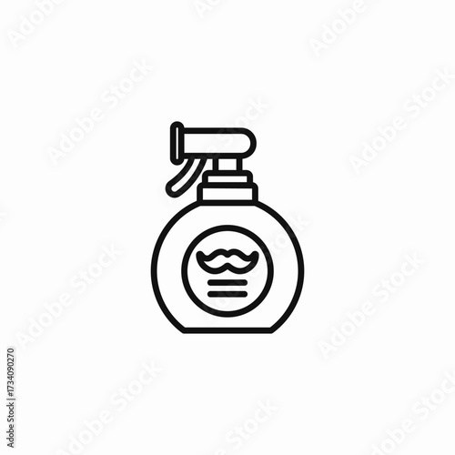mustache spray icon sign vector