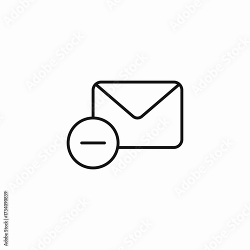 remove email icon icon sign vector