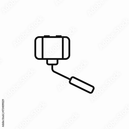 selfie stick icon sign vector