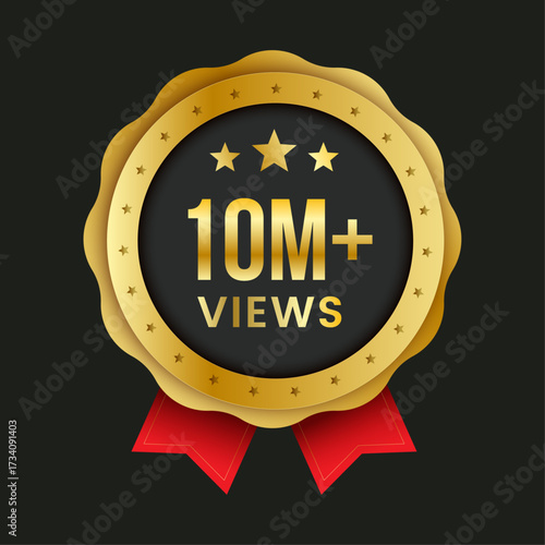 10 million Plus Views Sticker