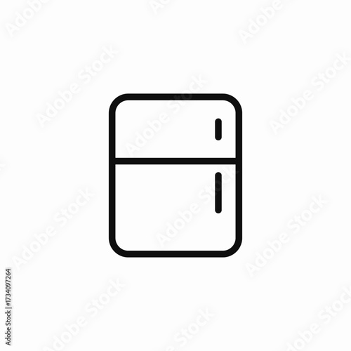 double-door refrigerator appliance icon sign vector
