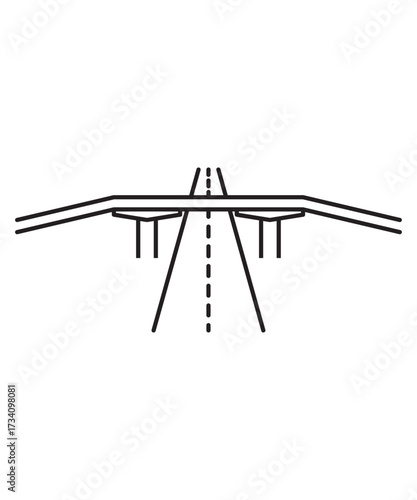 fly over icon, vector best line icon.