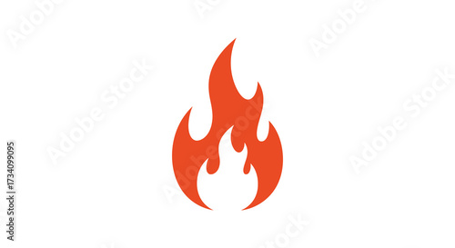 A vibrant orange flame design a striking visual representation silhouette