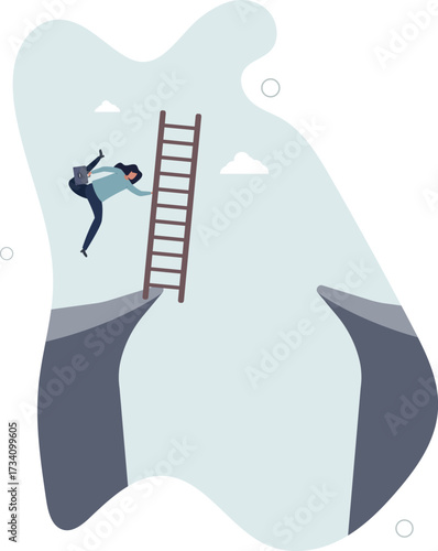 Solution to solve problem, motivation for business growth, improvement or brave to overcome difficulty or obstacle concept.life and employment of people.