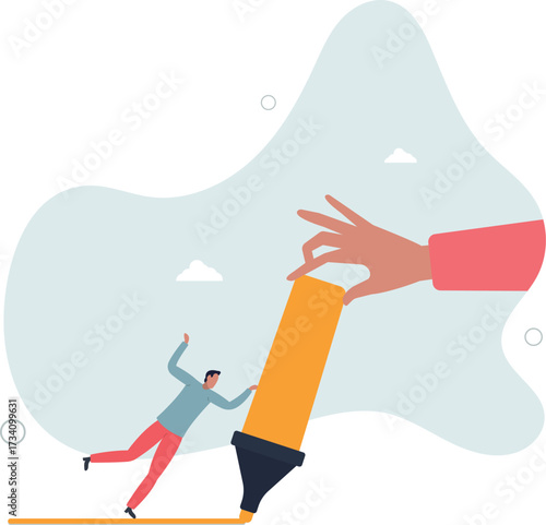Marker or highlight important information, reminder or note for business message, plan for success, agenda and appointment concept,life and employment of people.