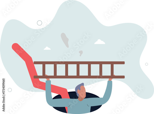 Business to survive in COVID-19 pandemic causing economic recession, survival from Coronavirus crash concept.life and employment of people.