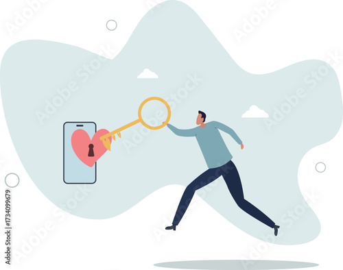 Dating apps, online dating using internet and social media to find romantic relationship concept.life and employment of people.