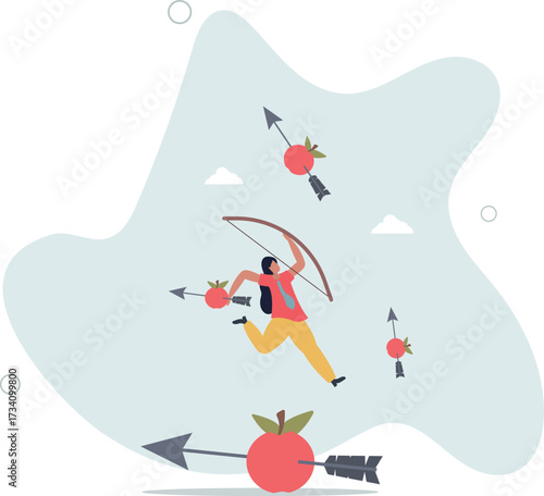 Business goal achievement, risk management or practicing and skill to overcome risky and manage to reach target concept.life and employment of people.