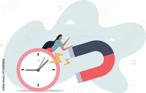 Time management, control business time or work deadline concept.life and employment of people.