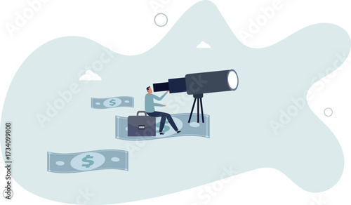 Investment opportunity, visionary to make profit or financial growth concept.life and employment of people.