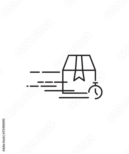 fast delivery icon, vector best line icon.