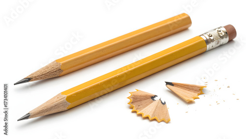 Two simple pencils on a white background