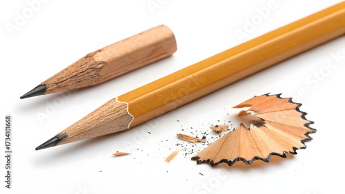 Two simple pencils on a white background