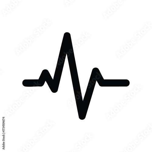 Close-up of a medical monitor displaying a vital signs graph with sharp peaks and valleys, representing heart rate and health status
