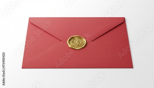 A red envelope with a gold seal