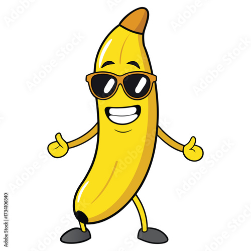 banana mascot cartoon character